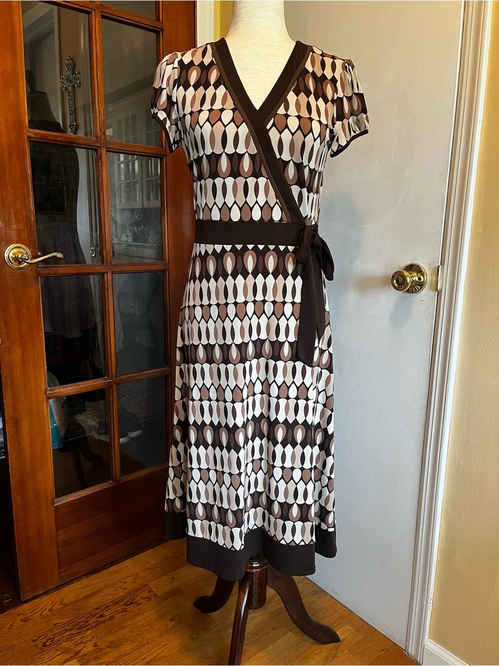 Vintage 90s Inspired Apt. 9 Brown Wrap Dress